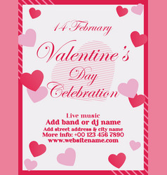 Valentines Day Celebration Poster Flyer Design