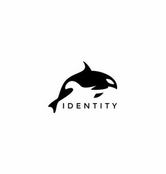 Minimalist Orca Whale Logo