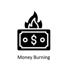 Money Burning Solid Icon Design