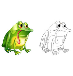 Animal Outline For Sad Frog