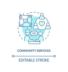 Community Services Blue Concept Icon