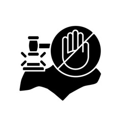 Fines And Prohibitions Black Glyph Icon