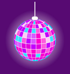 Night Club Disco Ball Purple Mirrorball