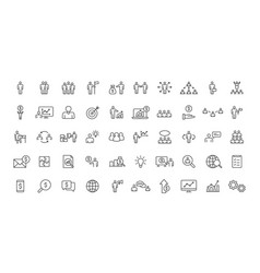 Set Of Teamwork And Business People Web Icons In