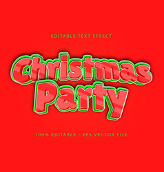 Christmas Party Editable Text Effect Flat