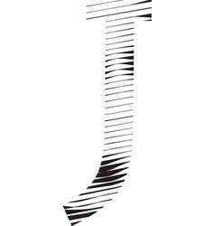 Letter J Stripe Motion Line Logo