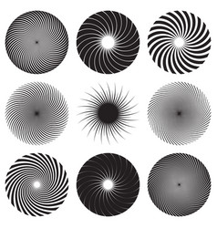 Optical Art - Collection Of Spirals And Swirls