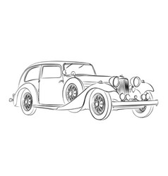 Sketch Of Vintage Car