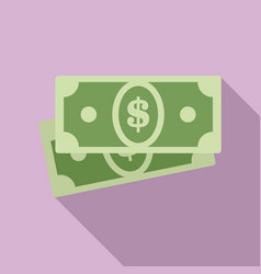 Bank Teller Cash Icon Flat Style