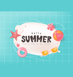 Colorful Summer Beach Vibes Background Layout