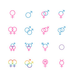 Male And Female Sexual Orientation Icon Set