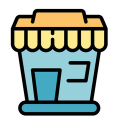 Big Online Store Icon Flat