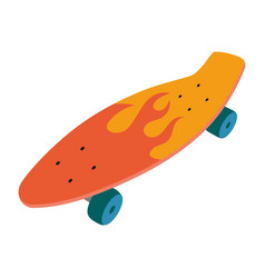 Cute Penny Plastic Fish Skateboard With Flame