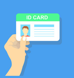 Hand holding car driving licence id card Vector Image