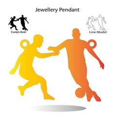 Jewellery Pendants Neklace Football Laser Cut