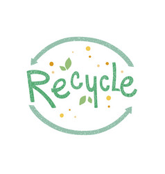 Modern Eco Sticker With Recycle Sign Arrows