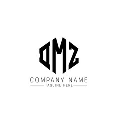 Dmz Letter Logo Design With Polygon Shape