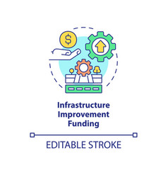 Infrastructure Improvement Funding Concept Icon