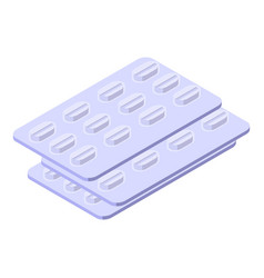 Medicine Pill Blister Icon Isometric