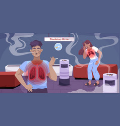 Smoking Health Danger Flat Banner