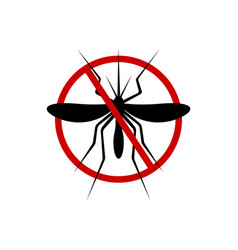 Stop Mosquito Icon Anti Gnat Forbidden Sign