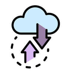 Api Change Data Cloud Icon Flat