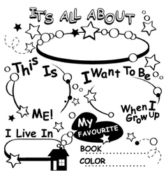 Coloring Page All About Me Editable