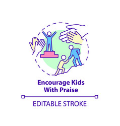 Encourage Kids With Praise Concept Icon