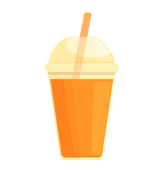 Juice Cup Icon Cartoon Orange Splash