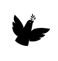 Flying Dove Silhouette Icon Pigeon Peace Symbol