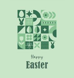 Happy Easter Greeting Card Neo Geometric