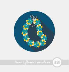 Hawaii Flowers Necklace Wreath Icon Vacation