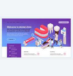 Isometric Dentist Landing Page