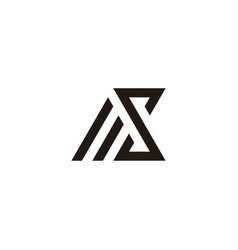 Letter Ms Triangle Geometric Symbol Simple Logo