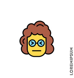 Angry Face Emoji Yellow Girl Woman Icon