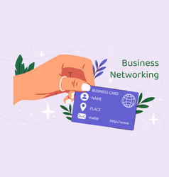 Business Networking Card Hand