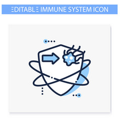 Cancer Cells Fight Line Icon