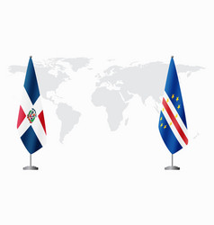 Dominican Republic And Cape Verde Flags