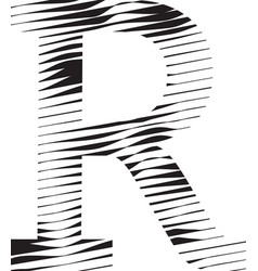 Letter R Stripe Motion Line Logo