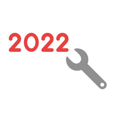 New Year 2022 Concept Wrench And Repair