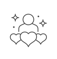 Beloved Person Line Outline Icon