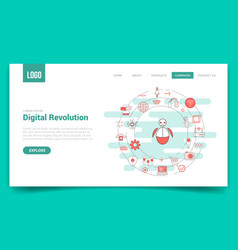 Digital Revolution Technology Concept With Circle