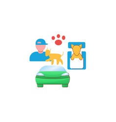 Dog Car Seat Flat Icon