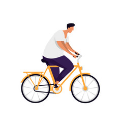 Bicyclist Or Man Rider On Bicycle Image