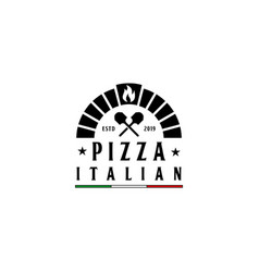 Firewood Brick Oven With Shovel A Pizza Logo Desi