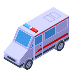 Ambulance Car Icon Isometric Hospital