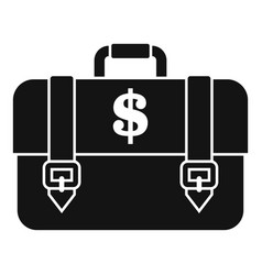 Bank Teller Briefcase Icon Simple Style