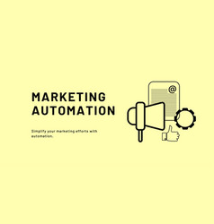 Marketing Automation Banner On Yellow Background