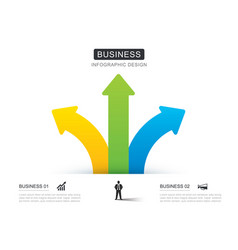 3 Data Infographics Arrow Way Template Abstract