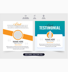 Client Testimonial Social Media Post Design